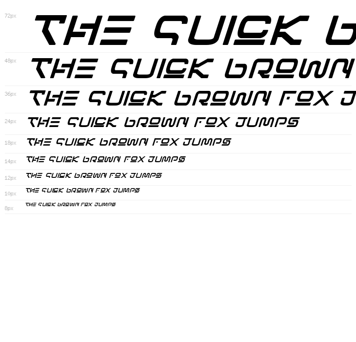 Foreign Alien Extra-Bold Italic Waterfall