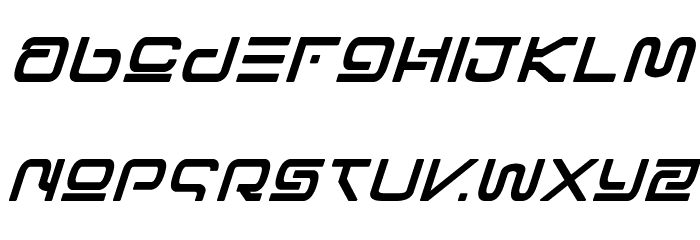 Foreign Alien Extra-Bold Italic Font LOWERCASE