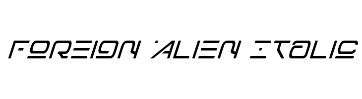 Foreign Alien Italic  नि: शुल्क फ़ॉन्ट्स डाउनलोड