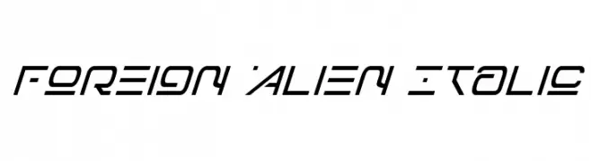 Foreign Alien Italic  Descarca Fonturi Gratis