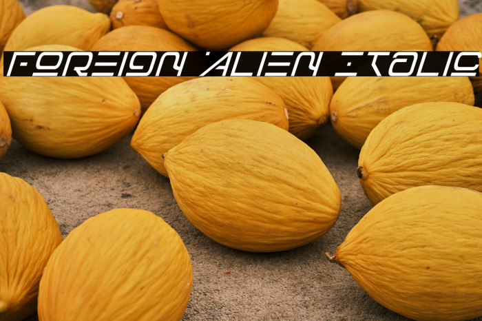 Foreign Alien Italic Example 2
