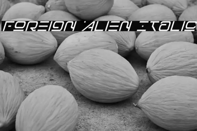 Foreign Alien Italic Font examples