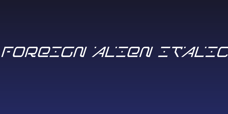 Foreign Alien Italic Social Header