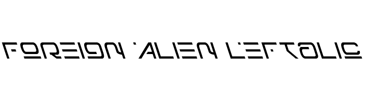 Foreign Alien Leftalic  नि: शुल्क फ़ॉन्ट्स डाउनलोड