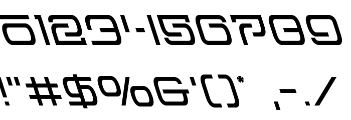 Foreign Alien Leftalic Font OTHER CHARS
