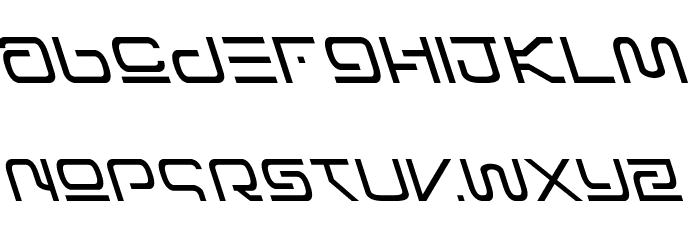 Foreign Alien Leftalic Font LOWERCASE