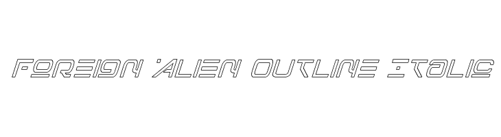 Foreign Alien Outline Italic  font caratteri gratis