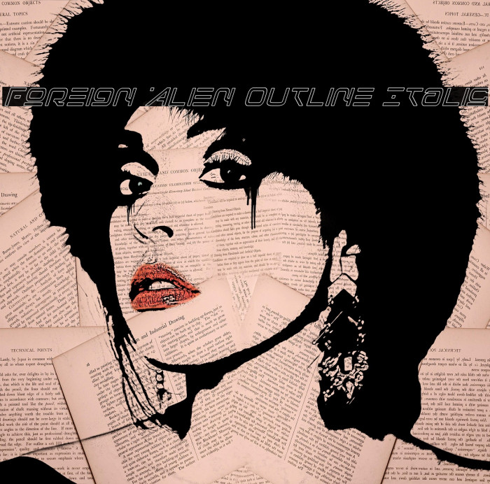 Foreign Alien Outline Italic Example 3