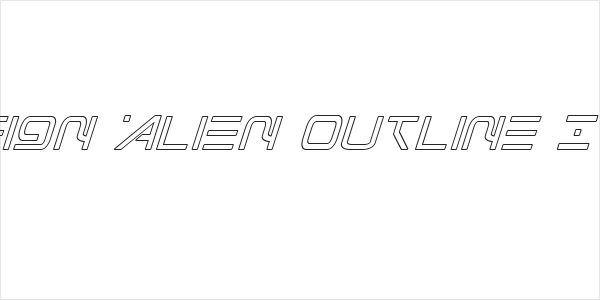 Foreign Alien Outline Italic Logo