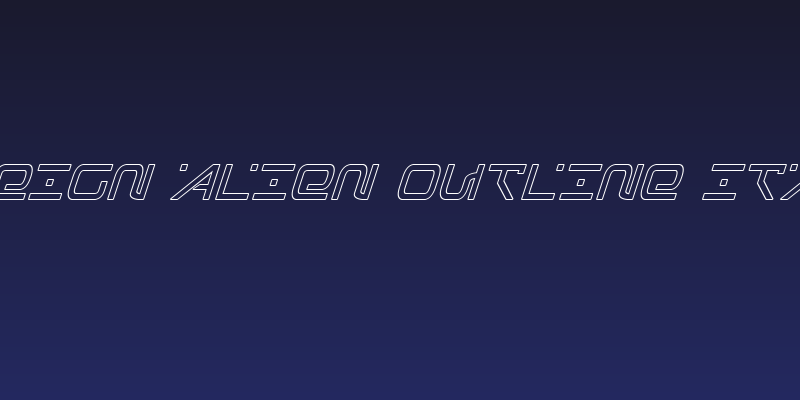Foreign Alien Outline Italic Social Header