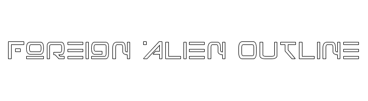 Foreign Alien Outline  フリーフォントのダウンロード