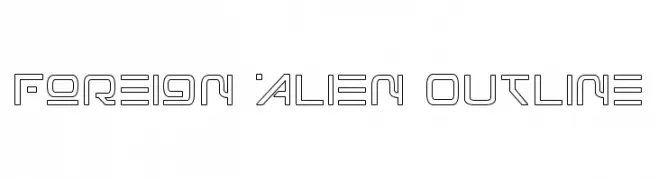 Foreign Alien Outline  Descarca Fonturi Gratis