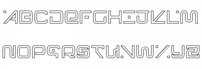 Foreign Alien Outline フォント 大文字