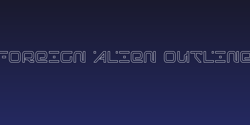 Foreign Alien Outline Social Header
