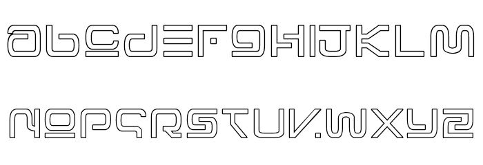 Foreign Alien Outline Font LOWERCASE