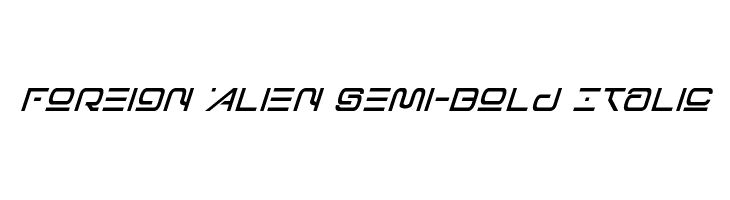 Foreign Alien Semi-Bold Italic  免费字体下载