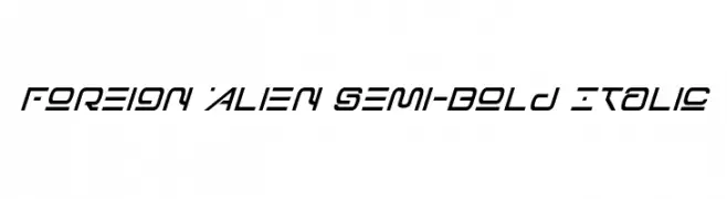 Foreign Alien Semi-Bold Italic  नि: शुल्क फ़ॉन्ट्स डाउनलोड