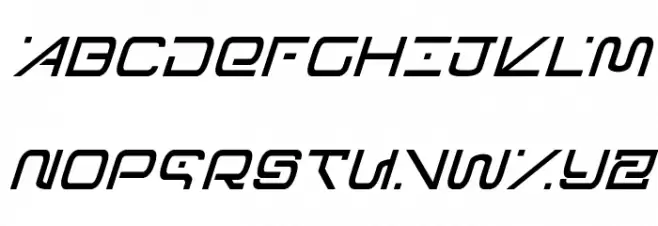 Foreign Alien Semi-Bold Italic 字体 大写