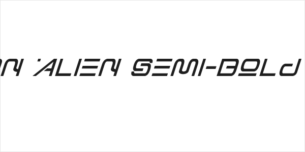 Foreign Alien Semi-Bold Italic Logo