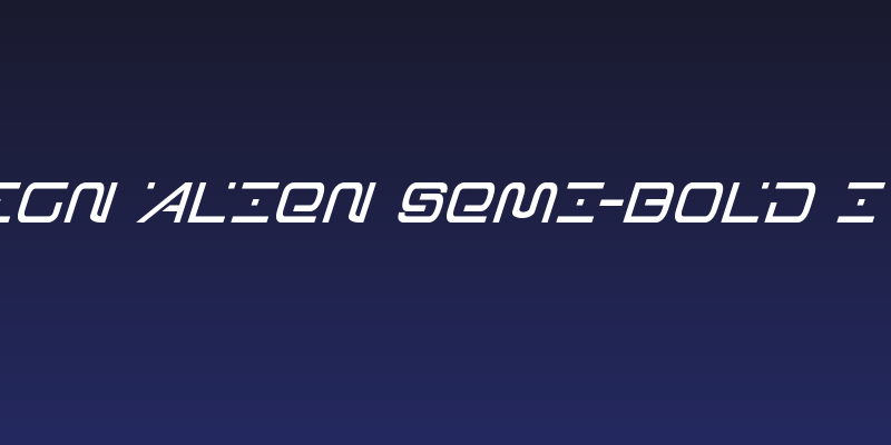 Foreign Alien Semi-Bold Italic Social Header