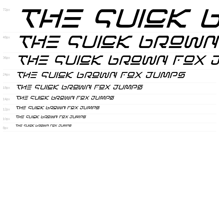 Foreign Alien Semi-Bold Italic Waterfall