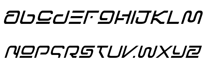Foreign Alien Semi-Bold Italic Font LOWERCASE