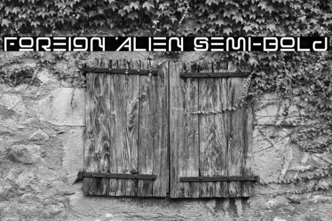 Foreign Alien Semi-Bold Font examples