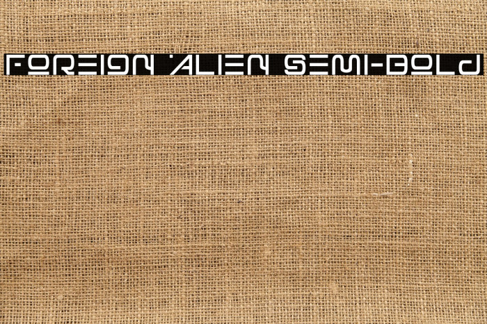Foreign Alien Semi-Bold Example 2