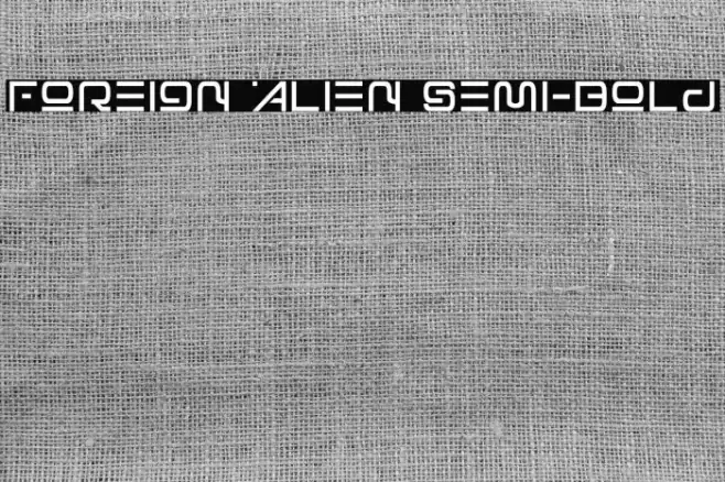 Foreign Alien Semi-Bold Font examples