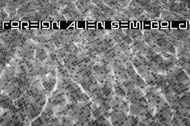 Foreign Alien Semi-Bold Font examples
