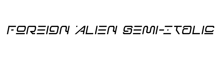 Foreign Alien Semi-Italic  Скачать бесплатные шрифты