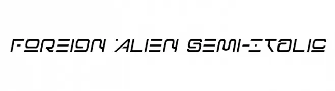 Foreign Alien Semi-Italic  नि: शुल्क फ़ॉन्ट्स डाउनलोड