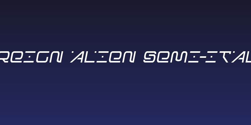 Foreign Alien Semi-Italic Social Header
