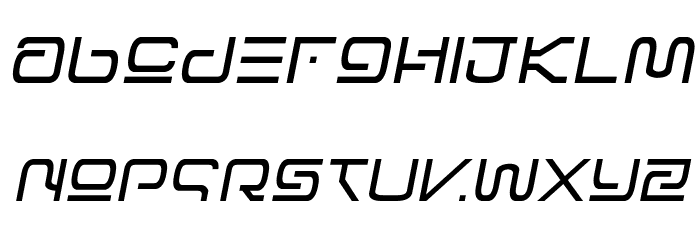 Foreign Alien Semi-Italic Font LOWERCASE