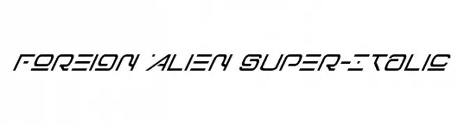 Foreign Alien Super-Italic  Frei Schriftart Herunterladen