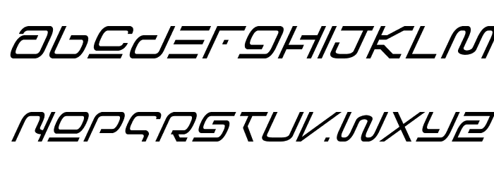 Foreign Alien Super-Italic Font LOWERCASE