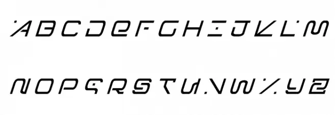 Foreign Alien Title Italic Fonte MAIÚSCULAS