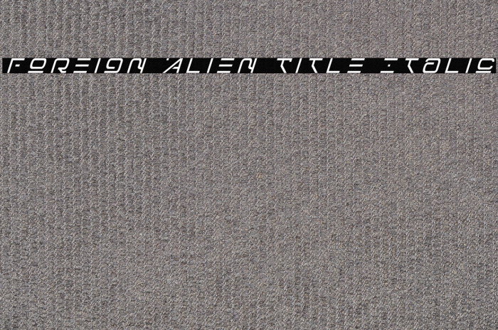Foreign Alien Title Italic Example 1