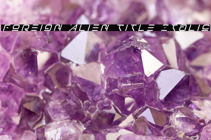 Foreign Alien Title Italic Example 3