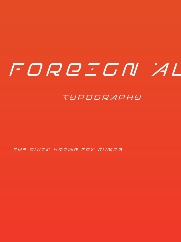 Foreign Alien Title Italic Poster