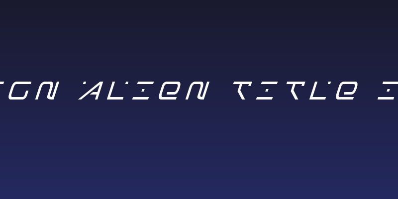 Foreign Alien Title Italic Social Header