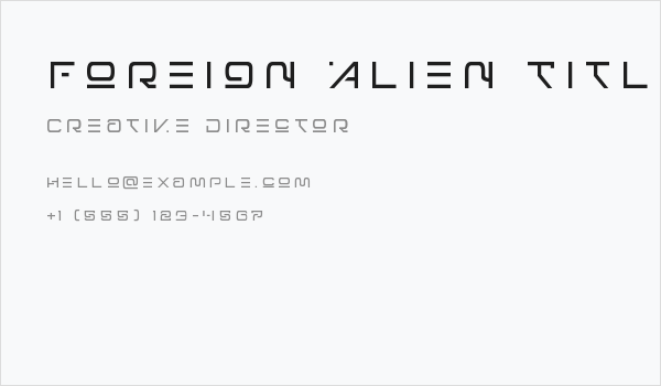 Foreign Alien Title Business Card