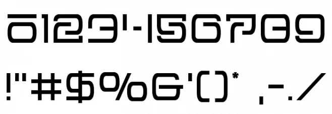 Foreign Alien Font OTHER CHARS