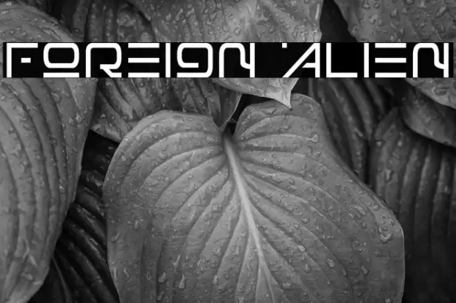 Foreign Alien Font examples