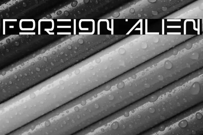 Foreign Alien Font examples