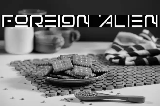 Foreign Alien Font examples