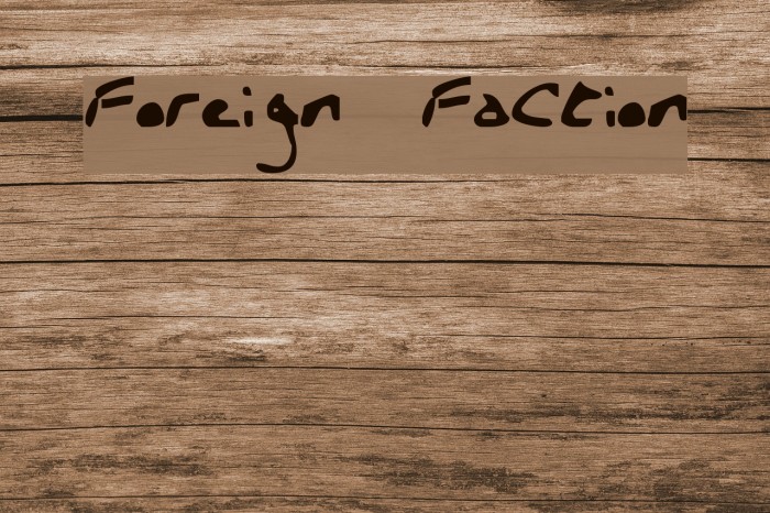 Foreign Faction Font examples