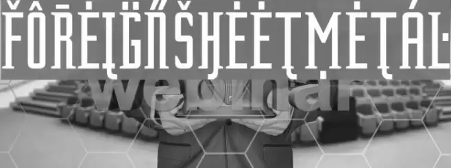 ForeignSheetMetal Font examples