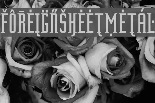 ForeignSheetMetal Font examples