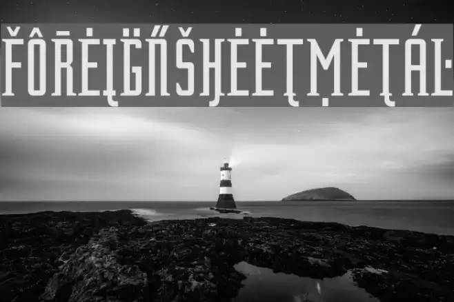 ForeignSheetMetal Font examples